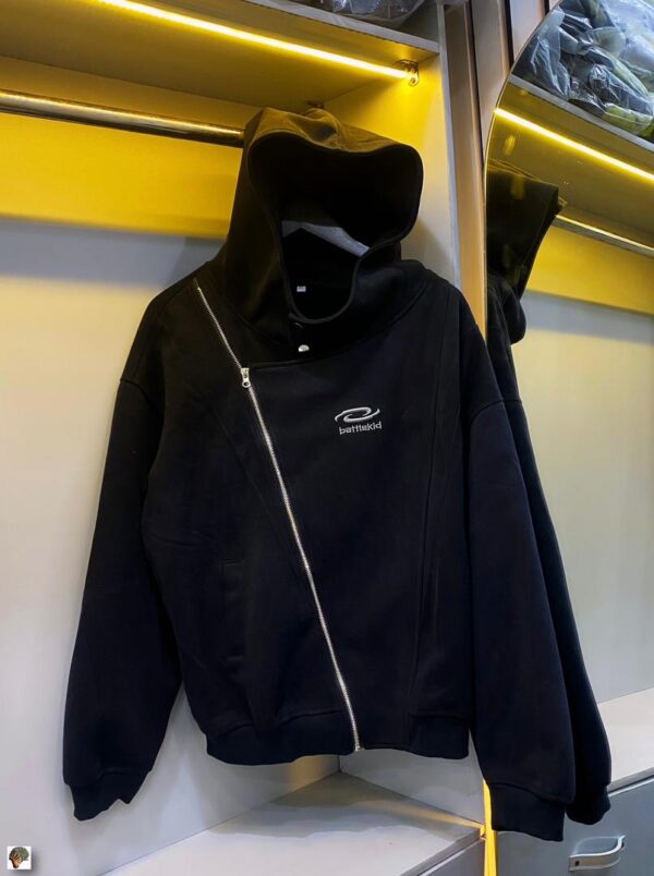 BATTLE KID EMBROIDERED ZIP-UP HOODIE