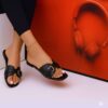 BUCKLE BELTED SLIDE SANDALS