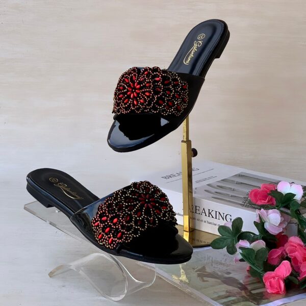 GALANTAMI BEADED DESIGN SLIPPERS