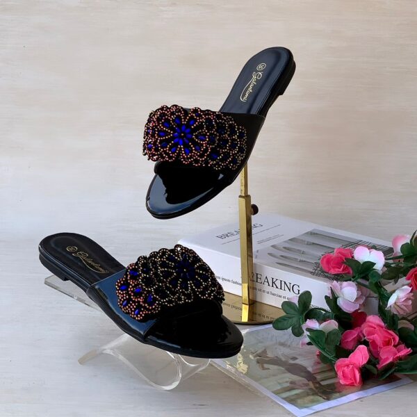GALANTAMI BEADED DESIGN SLIPPERS