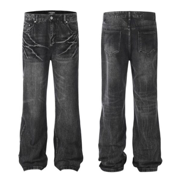 11K BRAND - FADED BLACK BOOTCUT JEANS