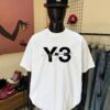 Y-3 LOGO GRAPHIC TEXT PRINT ROUND T-SHIRT