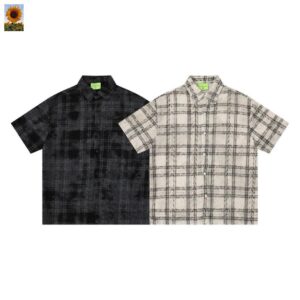 WhatsApp Image 2025-10-16 at 21.19.34_fc0fd5d7 MEN'S SHORT-SLEEVE PLAID FANNEL BUTTON-UP SHIRT
