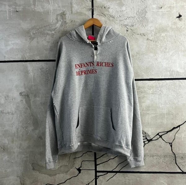 EFANTS RICHES DEPRIMES - DISTRESSED CLASSIC LOGO HOODIE