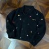 FLOWER EMBROIDERED DENIM JACKET