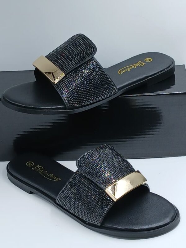 GALANTAMI WOMEN'S RHINESTONE SLIDE SANDALS