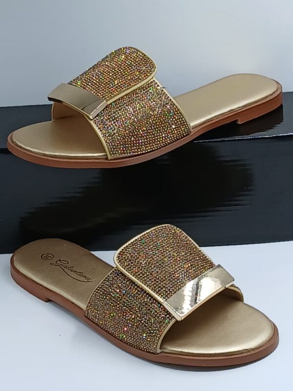 GALANTAMI WOMEN'S RHINESTONE SLIDE SANDALS