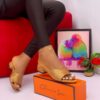 OLIVERIA LAN LOW-RISE HEELED SANDALS