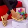 BRAIDED LOW-RISE FLAT SLIDES