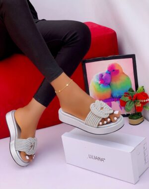 BRAIDED LOW-RISE FLAT SLIDES