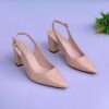 LRM-CROC TEXTURE SLINGBACK BLOCK HEEL PUMPS