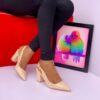 LRM-CROC TEXTURE SLINGBACK BLOCK HEEL PUMPS