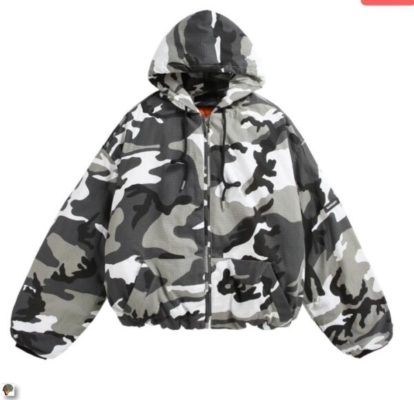 DISRUPTIVE CAMOUFLAGE HOODED JACKET