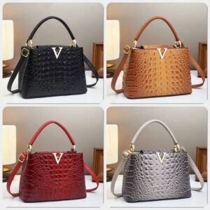 CROCODILE-PATTERNED LEATHER BAGS