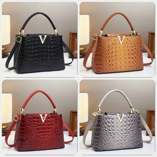 CROCODILE-PATTERNED LEATHER BAGS