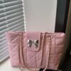 QUILTED ZIPPER SHOULDER BAG