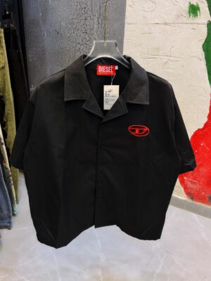 DIESEL BLACK SHORT-SLEEVED SHIRTS