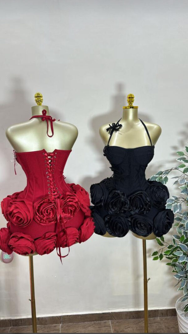 FLORAL CORSET MINI DRESS