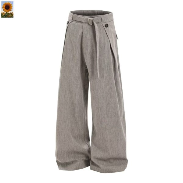 INVERTED PLEATED WIDE-LEG PANTS