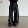 INVERTED PLEATED WIDE-LEG PANTS
