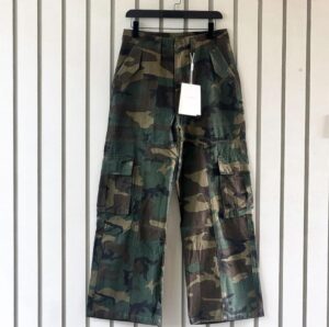 CAMOUFLAGE-PRINT COTTON-TWILL CARGO PANTS