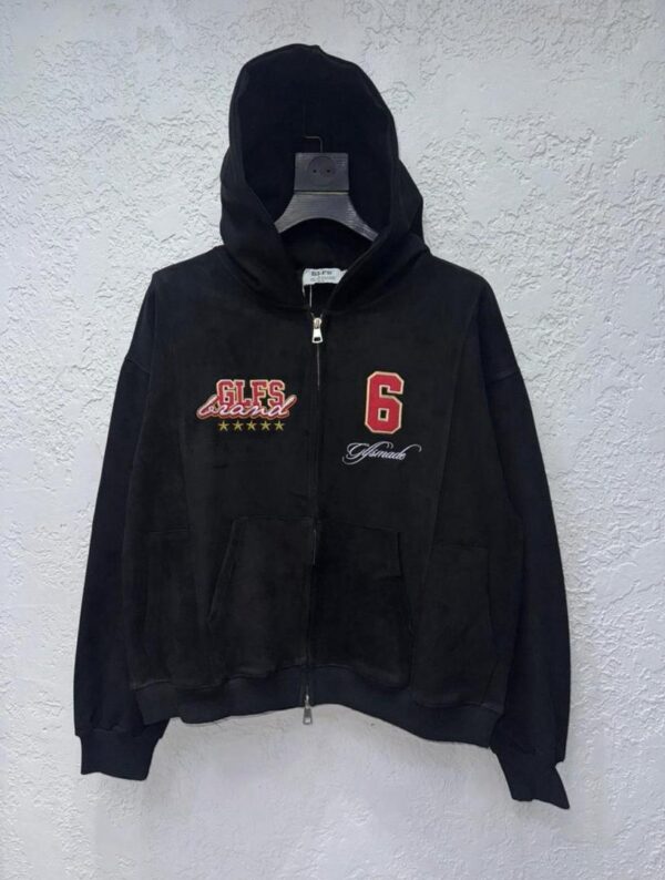 GFS MADE SUEDE ZIP-UP HOODIE