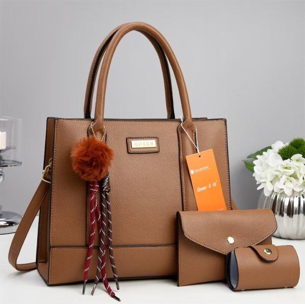 3-IN-1 LEATHER SET HANDBAGS