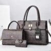 3 PIECE SET LEATHER SHOULDER BAGS