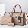 3 PIECE SET LEATHER SHOULDER BAGS