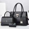 3 PIECE SET LEATHER SHOULDER BAGS