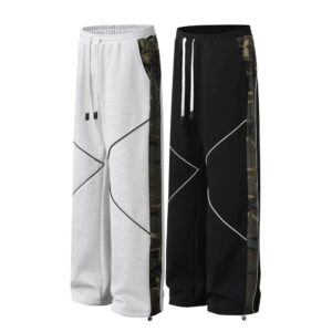 UNISEX JOGGERS WITH CAMOUFLAGE SIDE PANEL