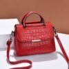 PU LEATHER CROCODILE PATTERN HANDBAGS